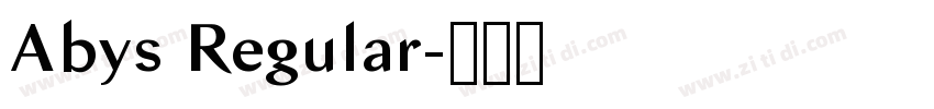 Abys Regular字体转换 Abys Regular字体转换